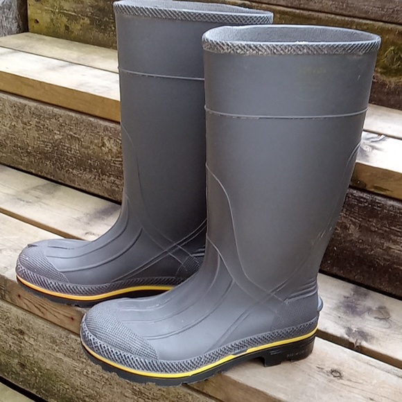 Servus Honeywell CSA Rubber Boots Size 8 Hard Toe Work Boots Grey Yellow / Grey - Picture 2 of 13